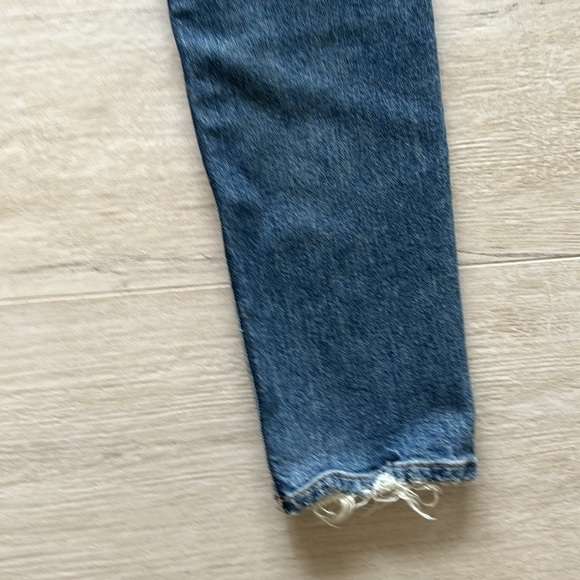 NWT AGOLDE Women's Willow Mid Rise Slim Crop Jean in color rush - Picture 8 of 13